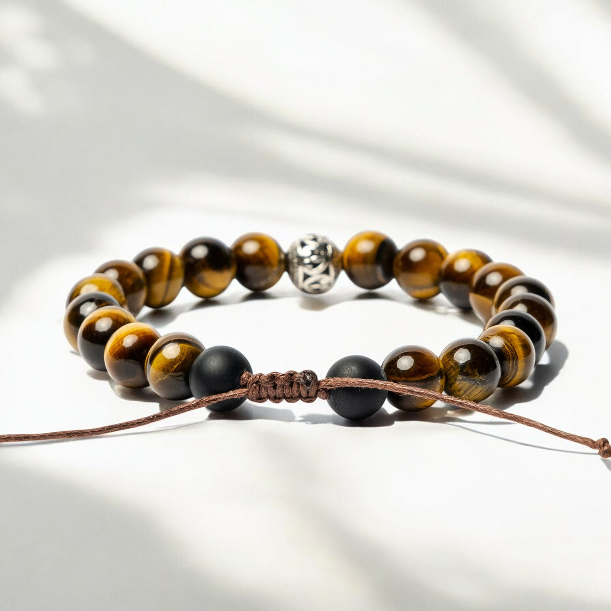 Heren Tibetaanse armband met tijgeroog
