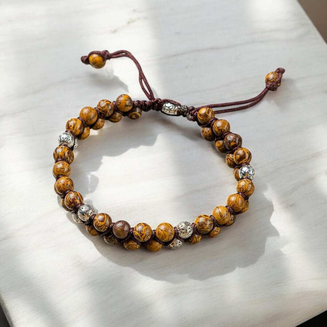 Heren Vintage Jasper Armband