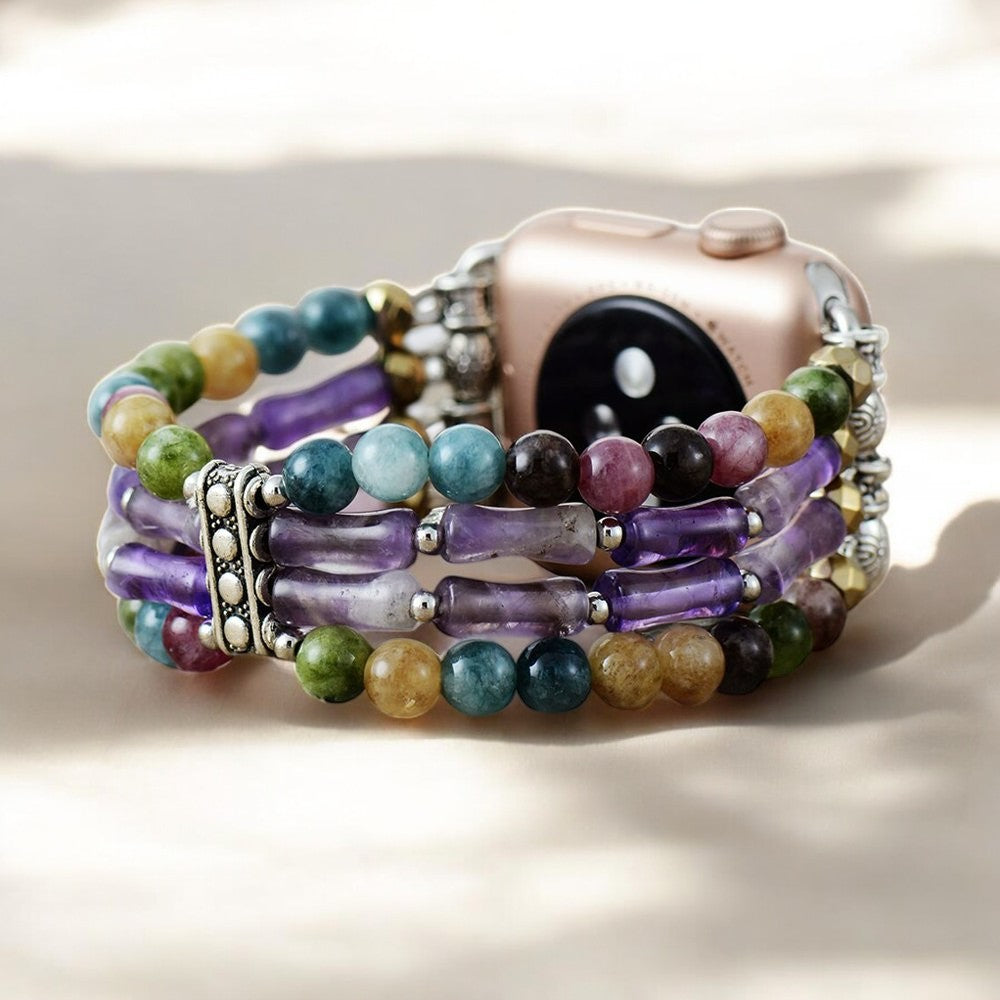 Mosaic Amethyst Stretch Apple Watch-band