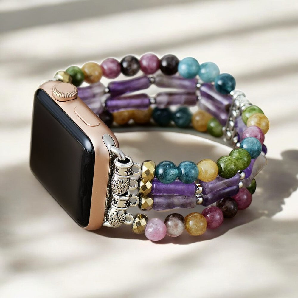 Mosaic Amethyst Stretch Apple Watch-band