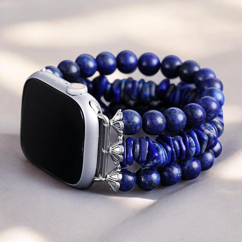 Stretch Apple Watch -bandje van oceaansaffier