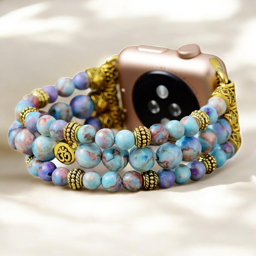 Vreedzame Jasper Stretch Apple Watch -band