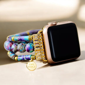 Periwinkle Jasper Stretch Apple Watch-band