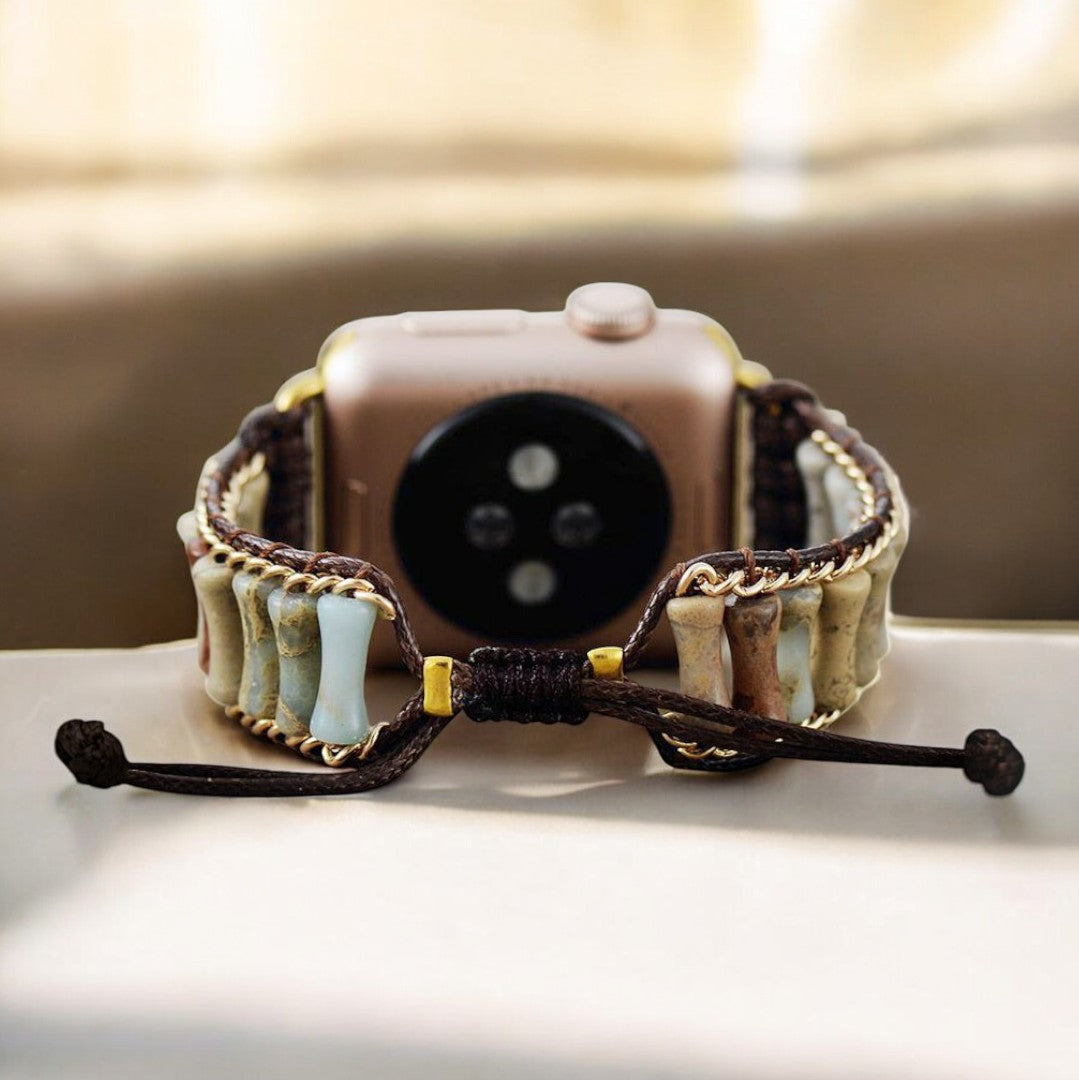 Verfijnde imperiale Jasper Apple Watch -band
