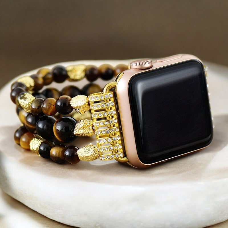 Tiger Eye Gleam Stretch Apple Watch-band
