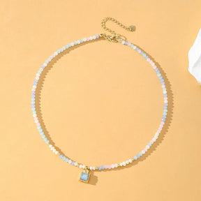 Rustige Sky Crystal Choker ketting