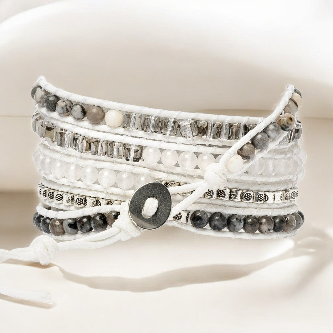 Witte Labradoriet Apple Watch-band