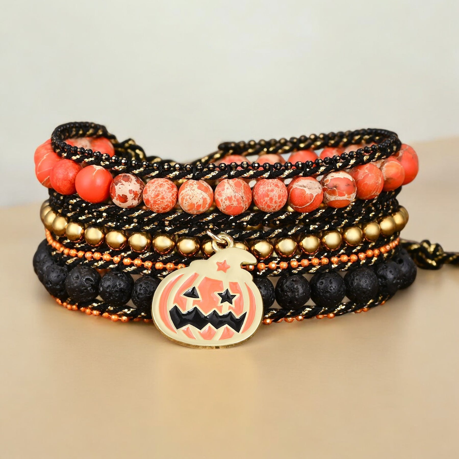 Wicked Pompoenveld Wikkelarmband