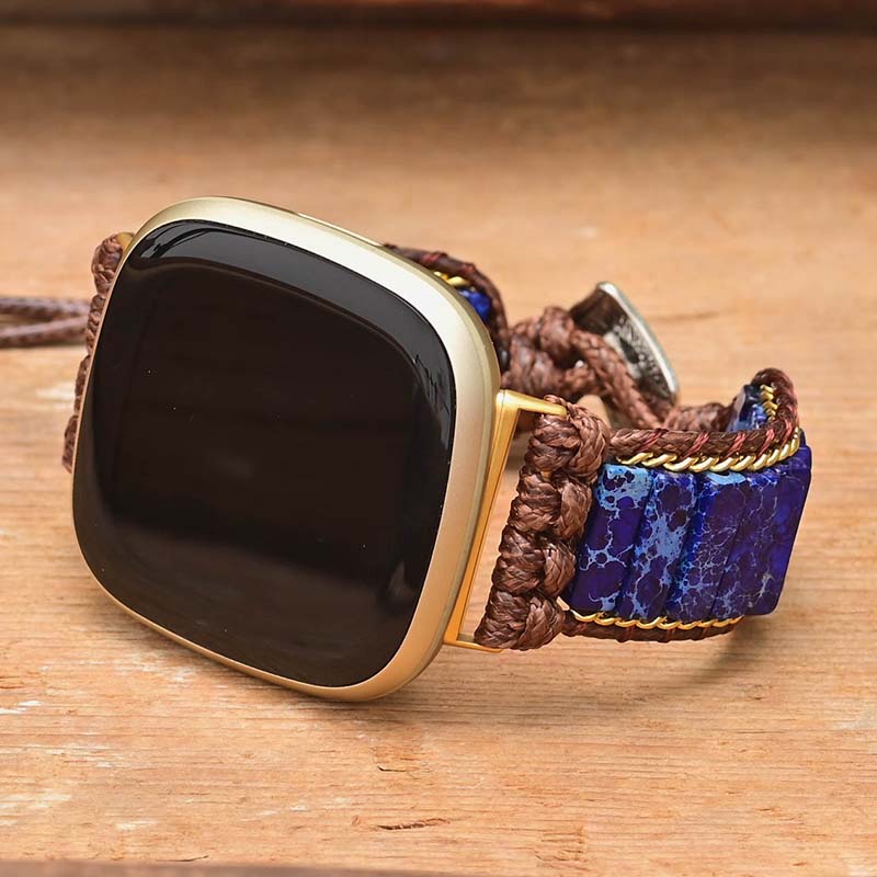 Azuurblauwe Lapis Lazuli Fitbit Versa 2 horlogeband