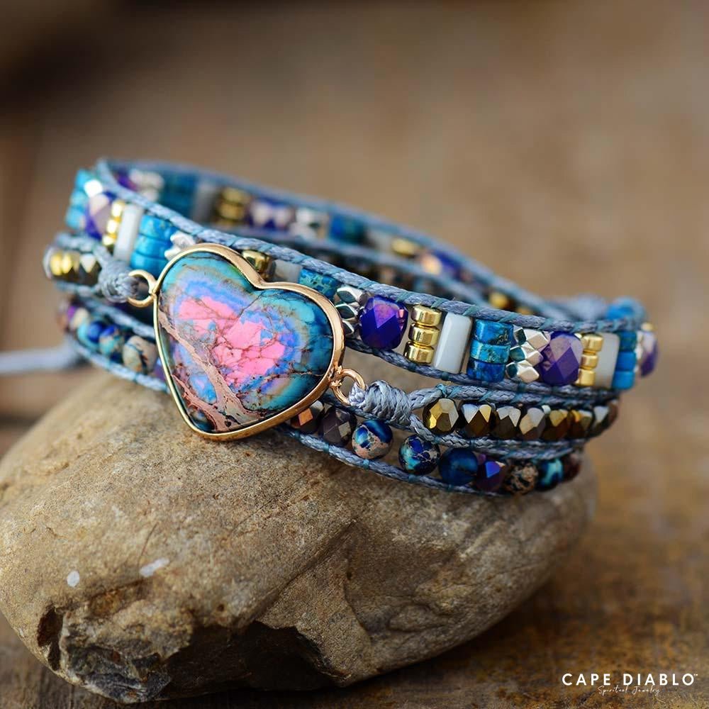 Blue Love Protection Wrap Bracelet - Cape Diablo