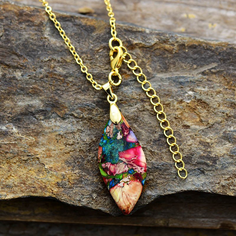 Burgundy Ivy Emperor Jasper Necklace - Cape Diablo