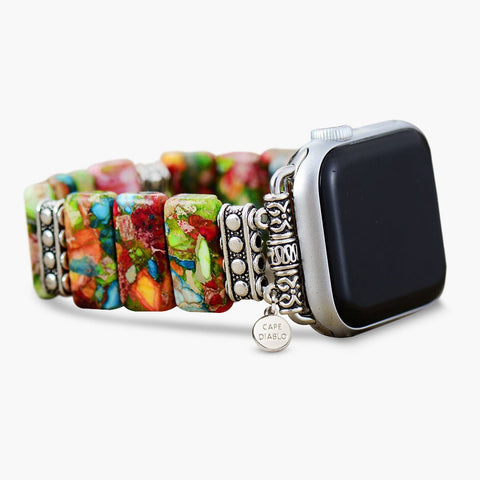 Chique Bloemen Stretch Apple Watch Bandje