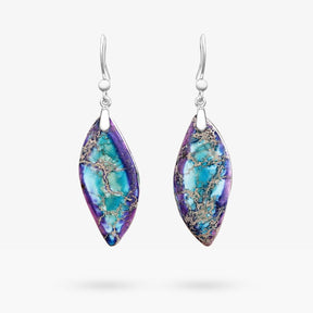 Jasper Leaf Dangle Earrings - Cape Diablo